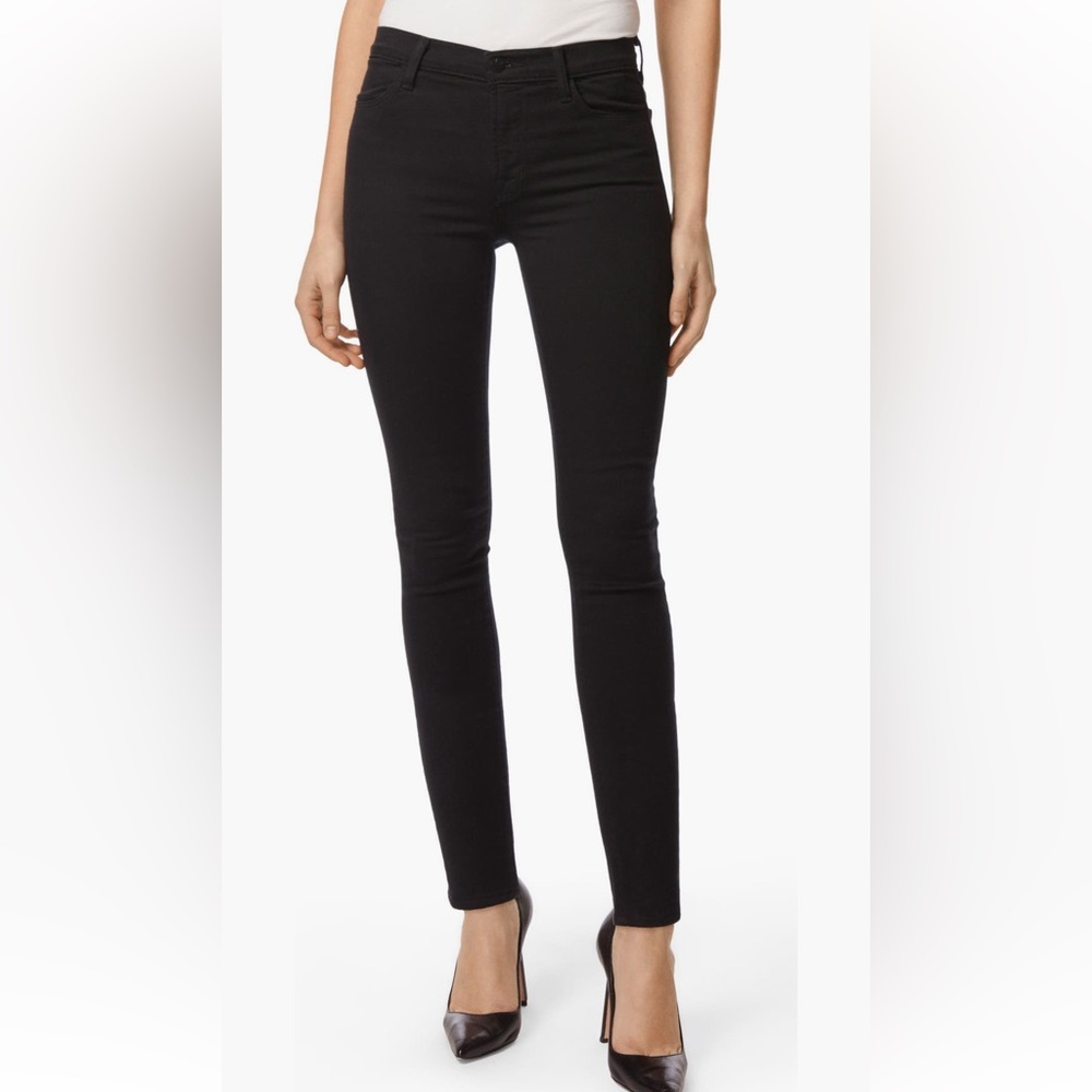 J Brand Women's Maria High Waist Super Skinny Black Jeans
